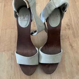 DVP - Diane Von Furstenberg galen wooden heels